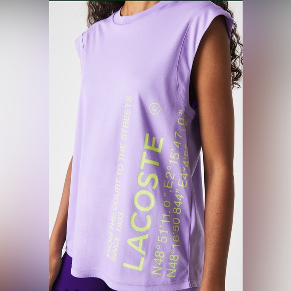 LACOSTE WOMEN’S SPORT LOOSE FIT BRANDED COORDINATE T-SHIRT - Picture 9 of 9